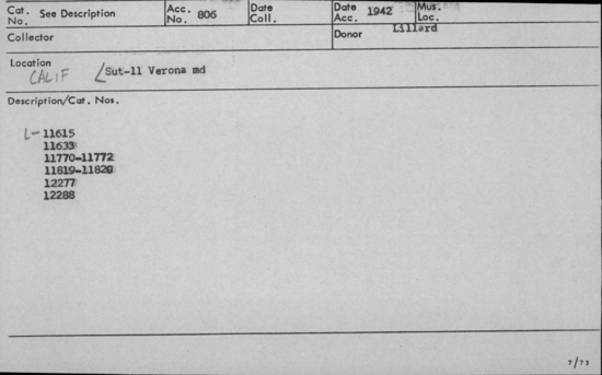 Documentation associated with Hearst Museum object titled Paddle, accession number L-11633, described as Dough paddle recataloged to 1-45507