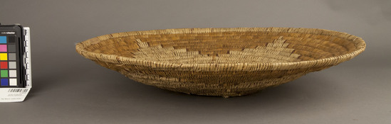 Hearst Museum object 3 of 3 titled Basket, accession number 2-34339, described as Coiled, shallow, bowl shaped.