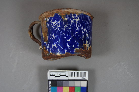 Hearst Museum object titled Metal cup, accession number 2-69389, no description available.