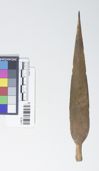 Hearst Museum object 7 of 8 titled Spear blades, accession number 6-2071, described as Copper spear blades