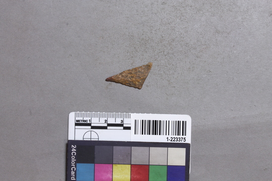 Hearst Museum object titled Projectile point, accession number 1-223375, described as chert point fragment