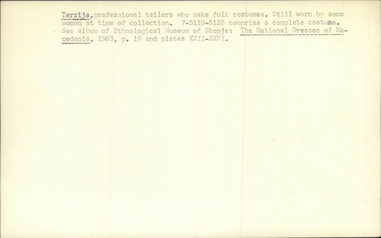 Documentation associated with Hearst Museum object titled Waistcoat, accession number 7-5120, described as Woman's linen waistcoat (elek); green commercial cloth and velvet front; gold braid and metal openwork balls lining edge of front. Worn under sleeved vest 7-5121 and sleeveless coat, 7-5122, so that only narrow vertical band and buttons of front are seen. 7-5120-22 always worn as a single unit. Worn everyday but especially on Sunday and for festivals, and especially by younger women. Made by Terzija, professional tailors who make folk costumes. Worn by women at time of collection, 1964. 7-5119-5128 comprise a complete costume.