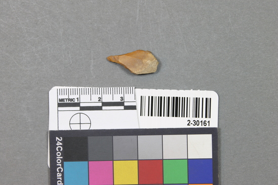 Hearst Museum object titled Microlith, accession number 2-30161, described as Microlith; yellow chert