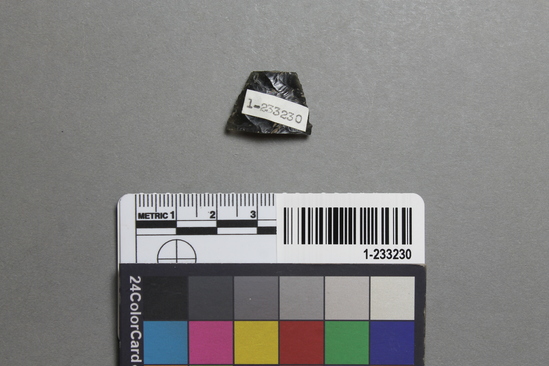 Hearst Museum object titled Projectile point, accession number 1-233230, described as projectile point fragment