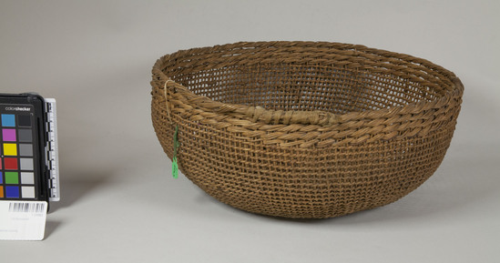 Hearst Museum object 2 of 2 titled Basket, accession number 1-24063, described as Openwork twined basket.