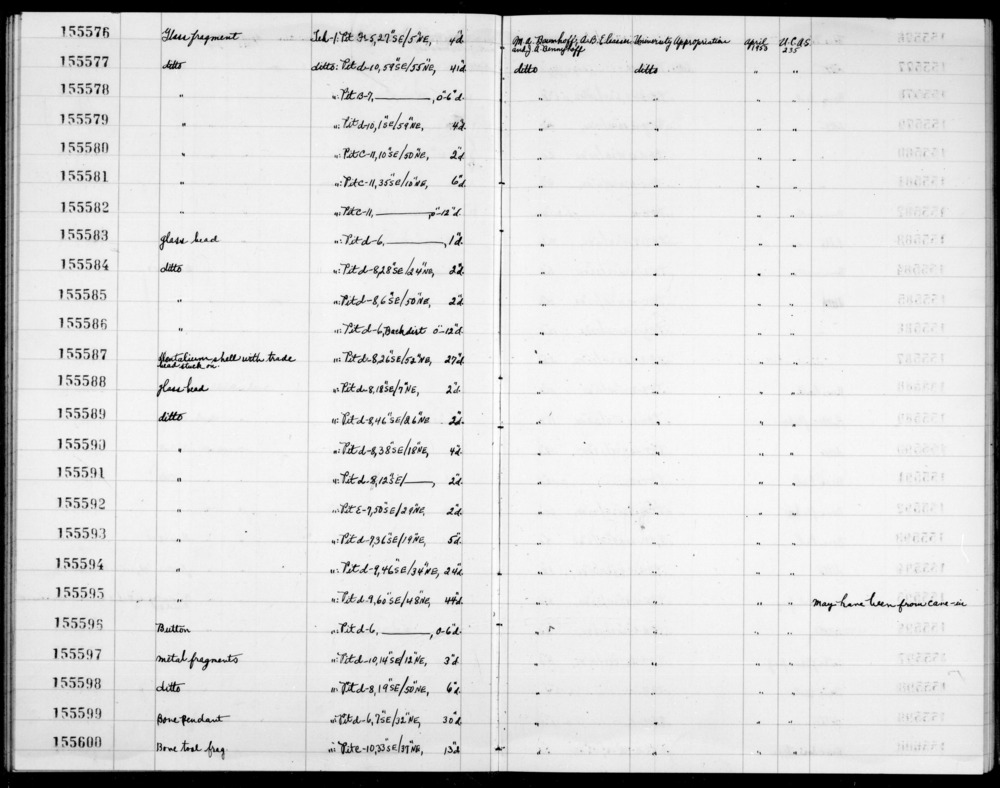 Documentation associated with Hearst Museum object titled Glass fragment, accession number 1-155578, described as Glass fragment.