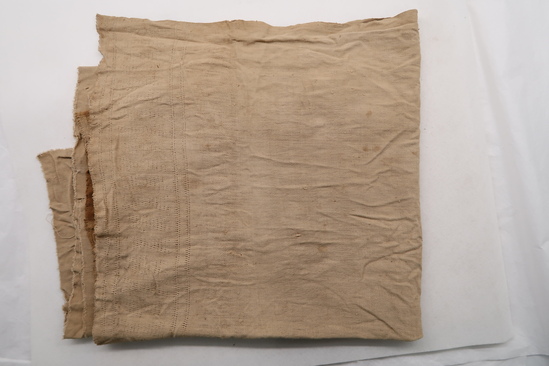 Hearst Museum object 8 of 8 titled Cloth, accession number 4-6722, described as White cotton cloth with openwork decoration