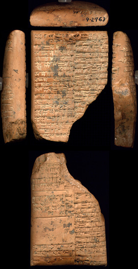 Hearst Museum object titled Cuneiform tablet, accession number 9-2763, described as III UR-Dynasty tablets
