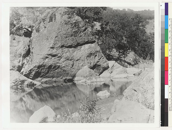 Hearst Museum object titled Black-and-white negative, accession number 15-3164, described as Fishing place