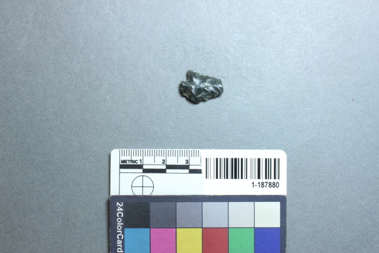 Hearst Museum object titled Projectile point, accession number 1-187880, described as Obsidian