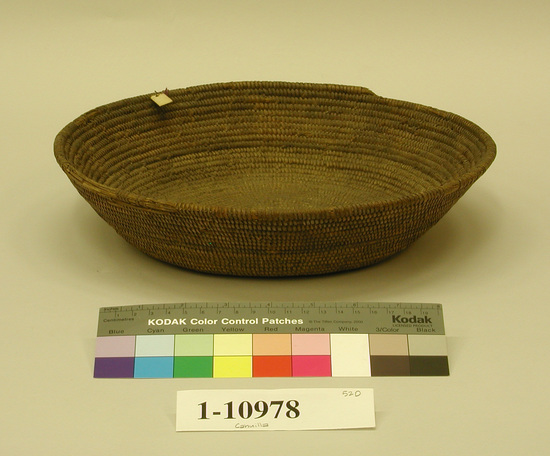 Hearst Museum object titled Basket, accession number 1-10978, described as Shallow.