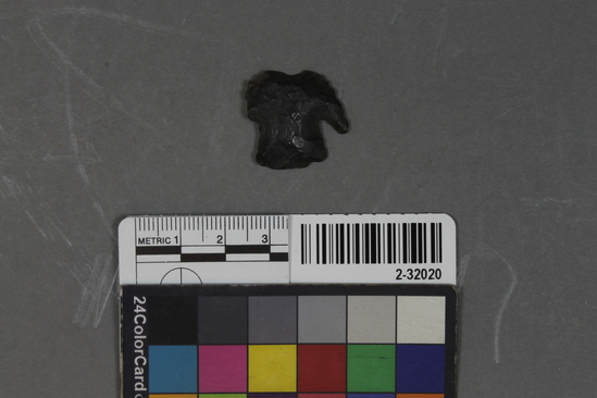 Hearst Museum object titled Point fragment, accession number 2-32020, described as Obsidian.