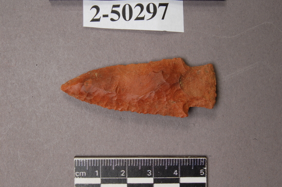 Hearst Museum object titled Projectile point, accession number 2-50297, described as Projectile point
