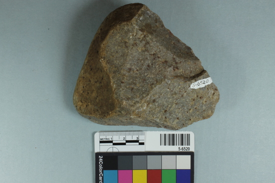 Hearst Museum object titled Handaxe, accession number 5-6520, described as quartzite handaxe