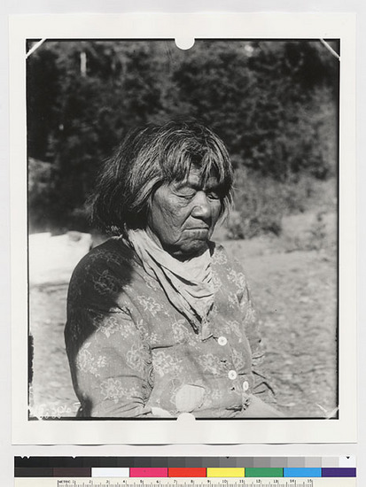 Hearst Museum object titled Black-and-white negative, accession number 15-3065, described as Old woman