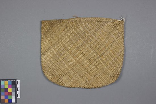 Hearst Museum object titled Bag, accession number 11-573, described as Soft checkerwork bag.