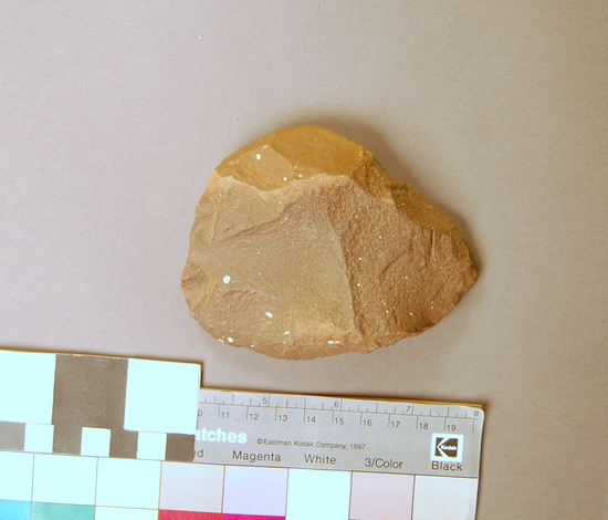 Hearst Museum object 2 of 3 titled Handaxe, accession number 9-10016, described as handaxe