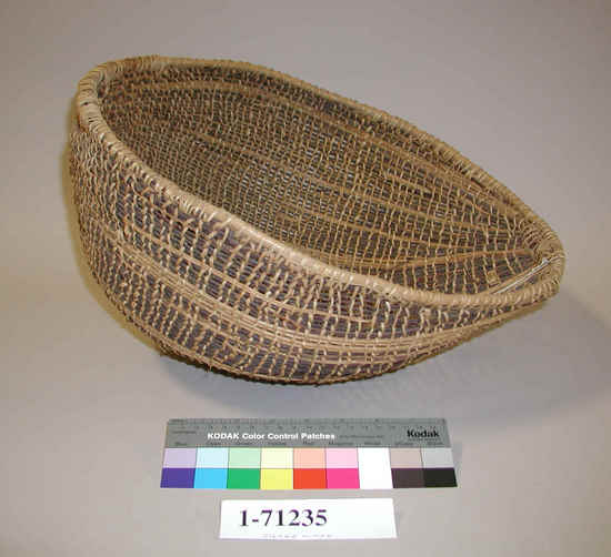 Hearst Museum object titled Basket, accession number 1-71235, described as Sifter, open twined.