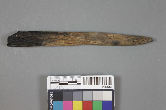 Hearst Museum object 2 of 2 titled Stick, accession number 2-30643, described as burnt stick