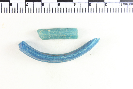 Hearst Museum object titled Glass, accession number 9-4590, described as Glass bracelet fragments