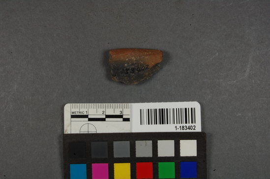 Hearst Museum object titled Potsherd, accession number 1-183402, described as rim potsherd