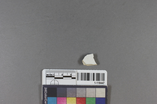 Hearst Museum object titled China fragment, accession number 1-118447, described as China fragments-white.