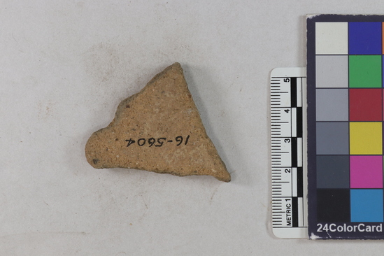 Hearst Museum object 1 of 2 titled Potsherd, accession number 16-5604, described as Potsherd