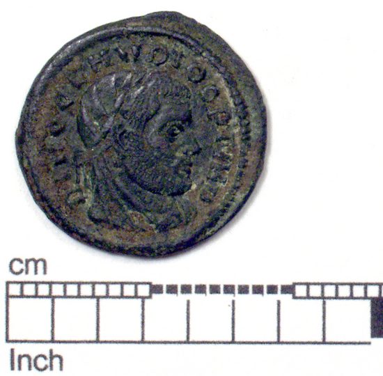 Hearst Museum object titled Coin: æ, accession number 8-5961, described as Coin: Æ; DIVO.CLAVDIO.OPTIMO.P. - 2.15 grams. Rome, 270 AD? Obverse: DIVO CLAVDIO OPTIMO - head veiled facing right. Reverse: MEMORIAE AETERNAE - eagle looking left.