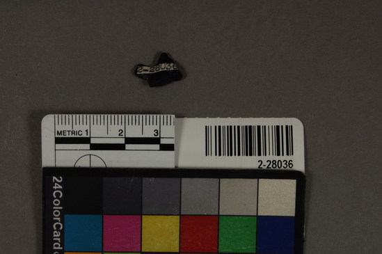 Hearst Museum object titled Point fragment, accession number 2-28036, described as Projectile point fragment