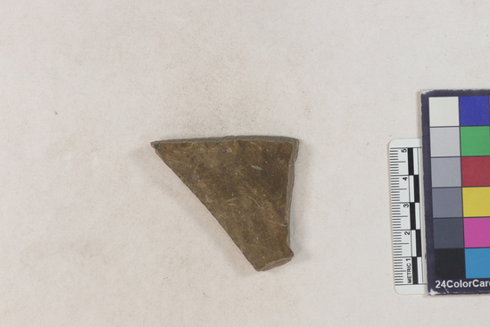 Hearst Museum object 102 of 183 titled Potsherd, accession number 16-8192, described as Potsherd: bodys Section of Manta on beach currently inhabited. Numbers  8111 to 8194 are sherds picked up on beach at low tide.