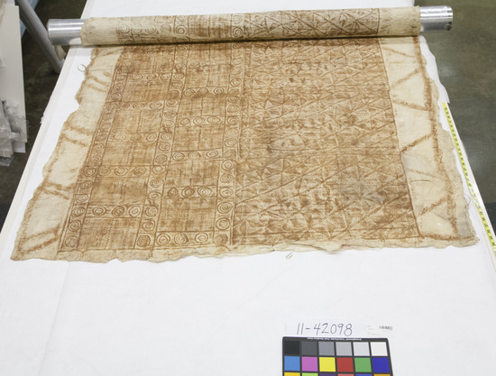 Hearst Museum object titled Tapa cloth, accession number 11-42098, no description available.