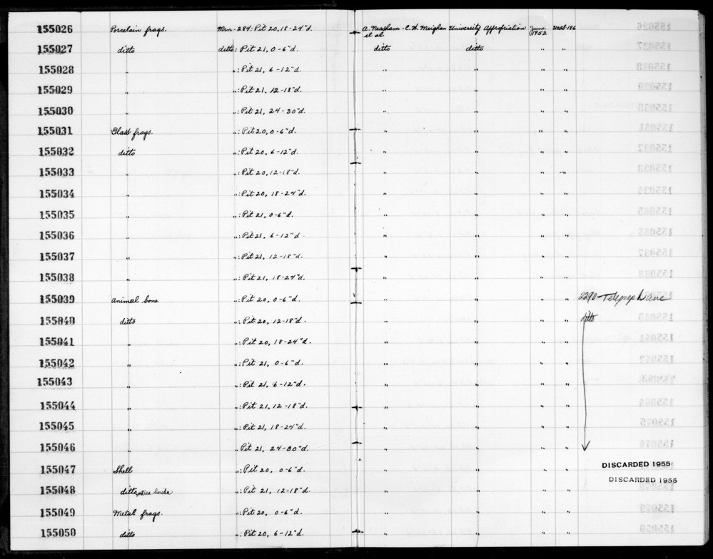 Documentation associated with Hearst Museum object titled Faunal remains, accession number 1-155040.2, described as 8 bone fragments