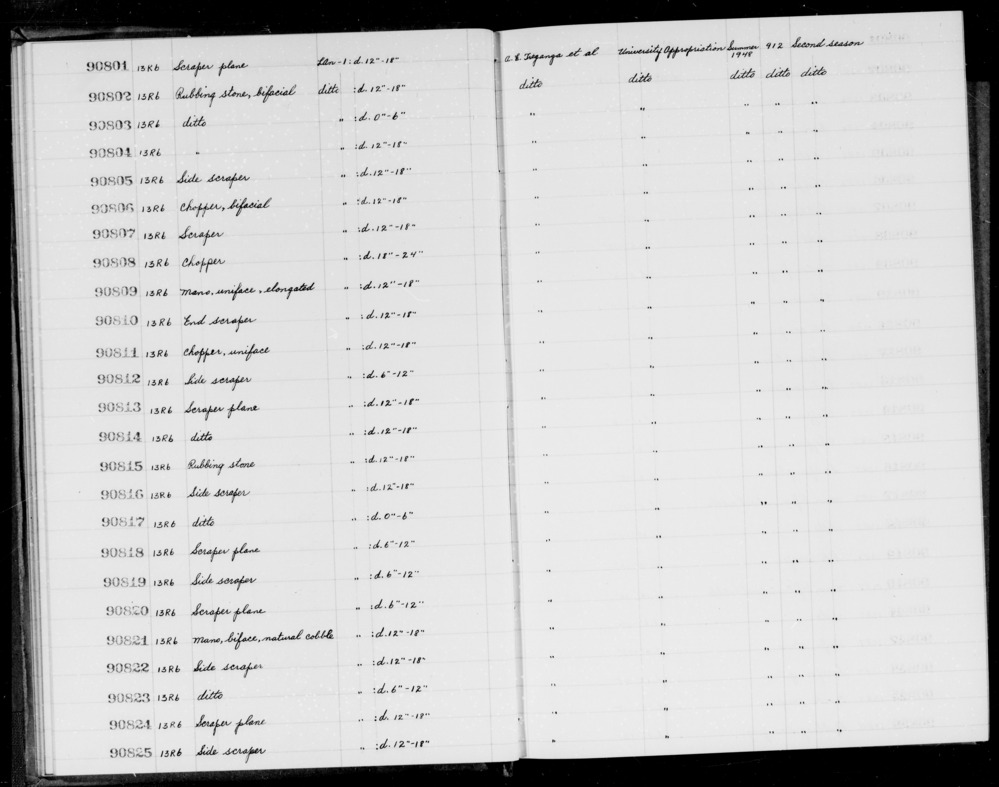 Documentation associated with Hearst Museum object titled Scraper, accession number 1-90816, described as Side.