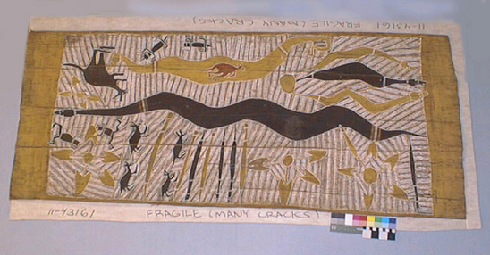 Hearst Museum object titled Bark painting, accession number 11-43161, no description available.