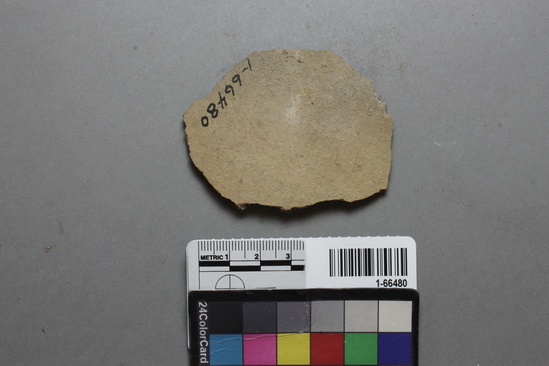 Hearst Museum object titled Potsherd, accession number 1-66480, described as potsherd