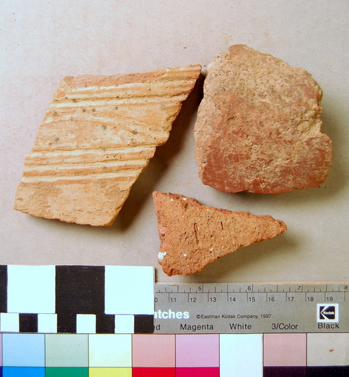 Hearst Museum object 20 of 48 titled Potsherd, accession number 5-1004, described as Potsherds