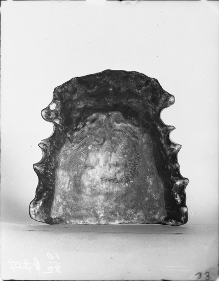 Hearst Museum object titled Black-and-white negative, accession number 15-3385, described as Palatogram to, “blanket”