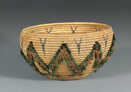 Hearst Museum object titled Bowl basket, accession number 1-70634, described as Coiled, bowl shape.