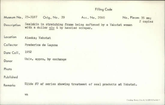 Documentation associated with Hearst Museum object titled Color slide, accession number 25-3187, no description available.