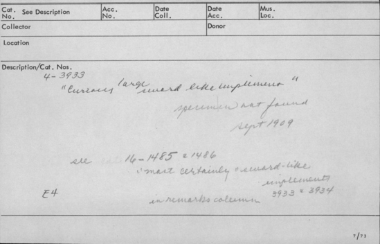 Documentation associated with Hearst Museum object no title available, accession number 4-3933, no description available.