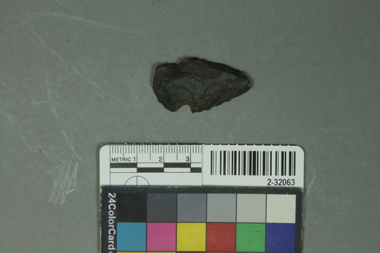 Hearst Museum object titled Point fragment, accession number 2-32063, described as Basalt.