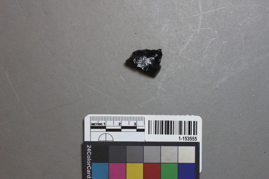 Hearst Museum object titled Point fragment, accession number 1-153555, described as Obsidian.