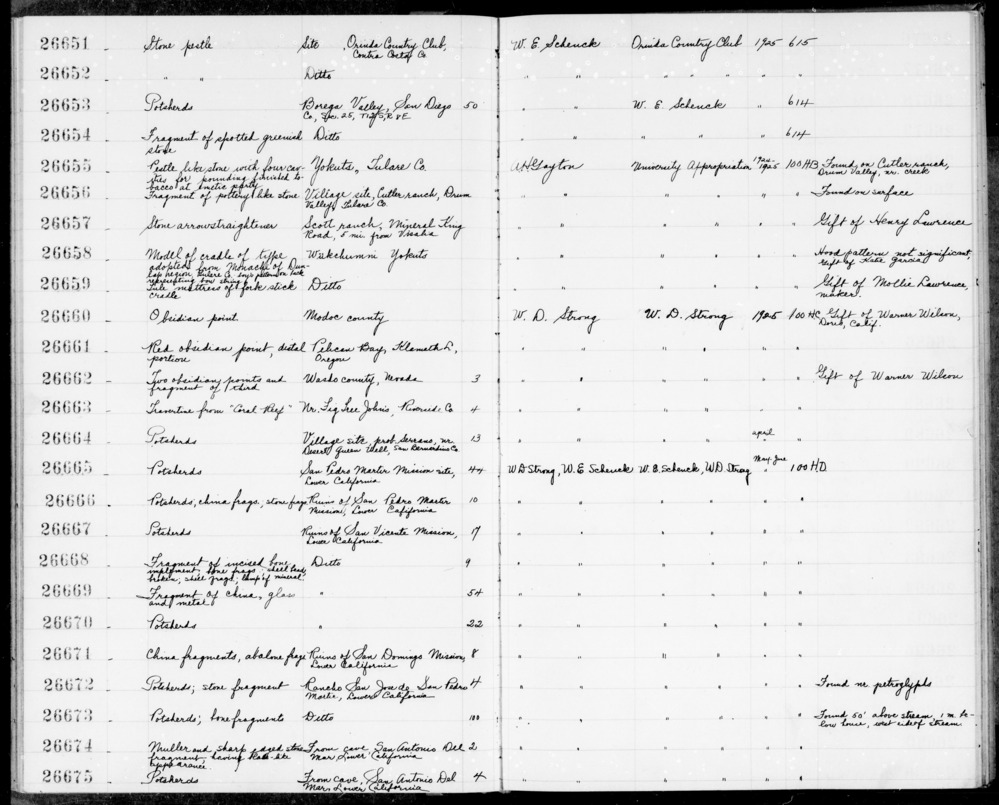 Documentation associated with Hearst Museum object titled Travertine, accession number 1-26663, described as travertine from “Coral Reef”