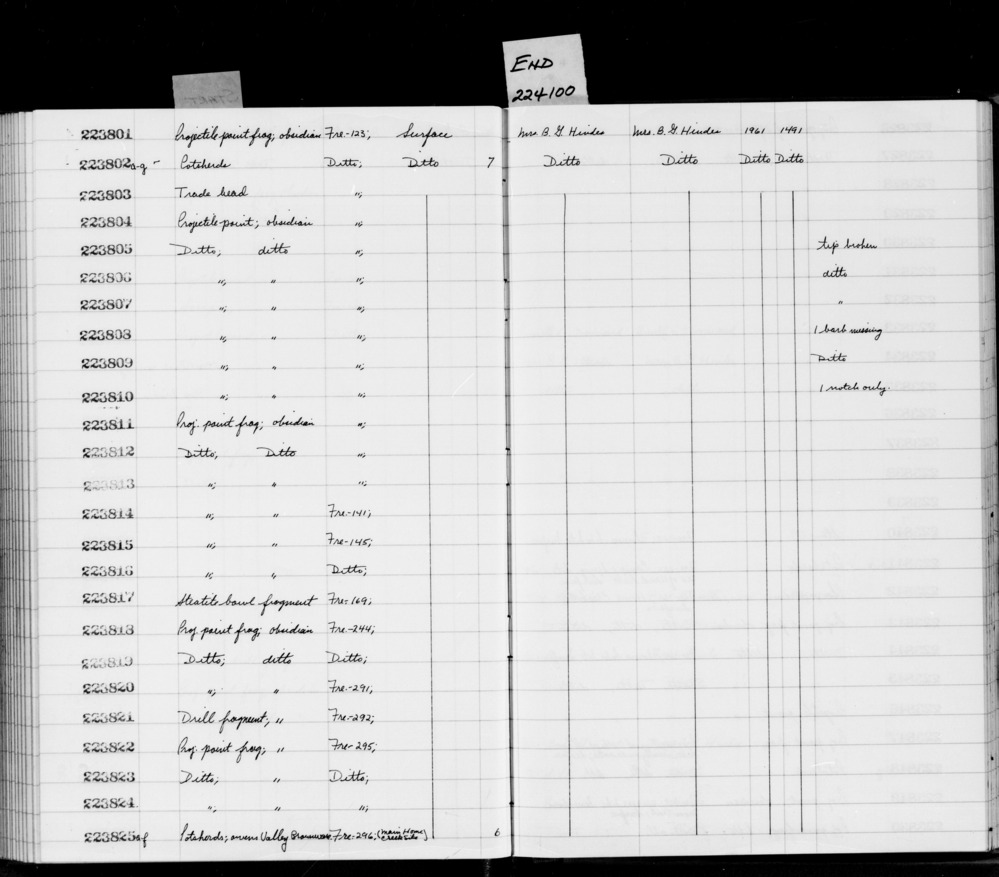 Documentation associated with Hearst Museum object titled Bead, accession number 1-223803, described as Trade.