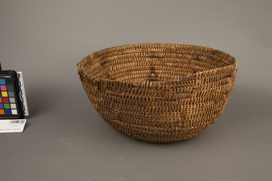 Hearst Museum object titled Bowl basket, accession number 2-18307, described as Coiled bowl.