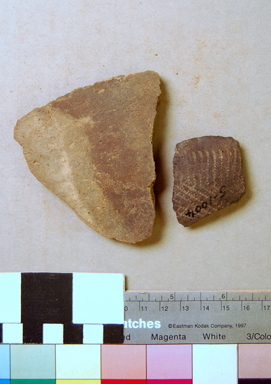 Hearst Museum object 8 of 48 titled Potsherd, accession number 5-1004, described as Potsherds