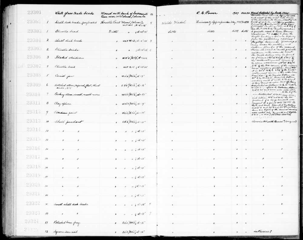 Documentation associated with Hearst Museum object titled Worked stone, accession number 1-29310, described as Small, smooth worn.