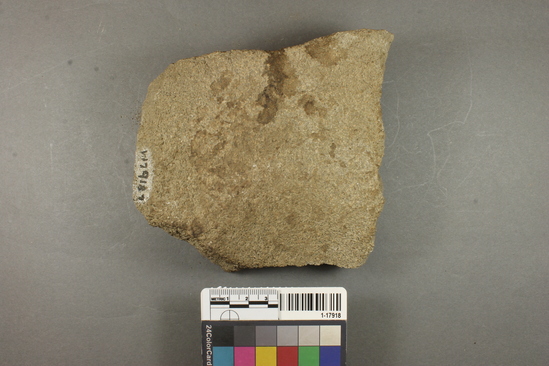 Hearst Museum object titled Metate fragment, accession number 1-179137, described as Metate fragment