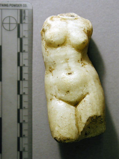 Hearst Museum object 9 of 9 titled Incomplete venus figurine, accession number 6-20350, described as Torso of Venus (Greek: Aphrodite)