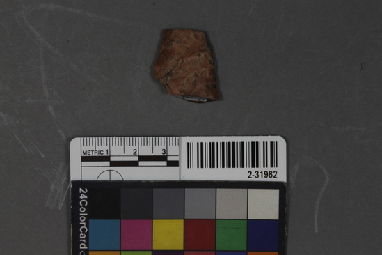 Hearst Museum object titled Point fragment, accession number 2-31982, described as Chert.